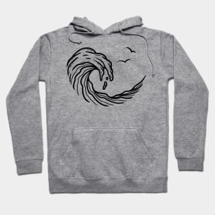 Simple Wave - Black Hoodie